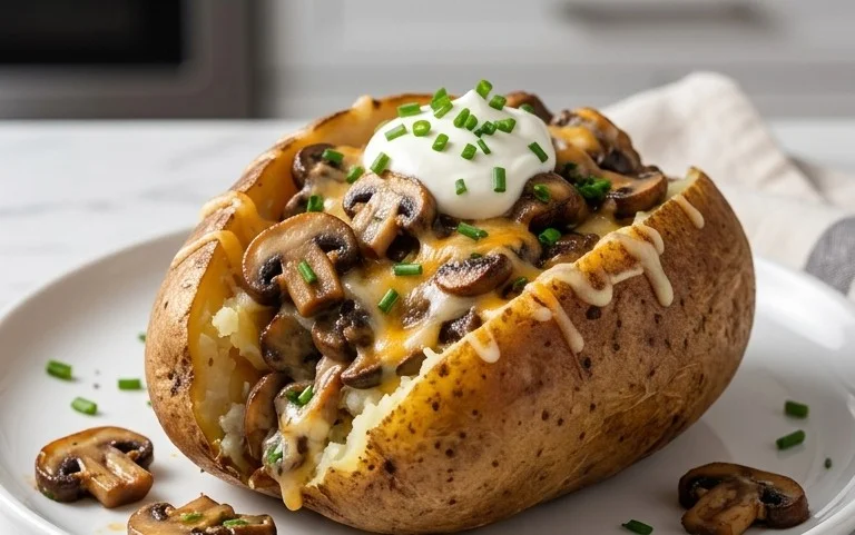 The Ultimate Stuffed Baked Potatoes with Mushrooms