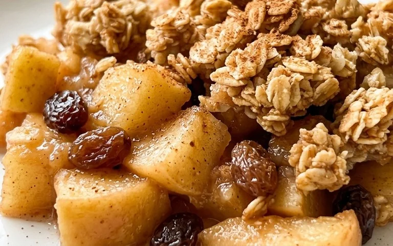 Healthy Breakfast Apple Crum extractble