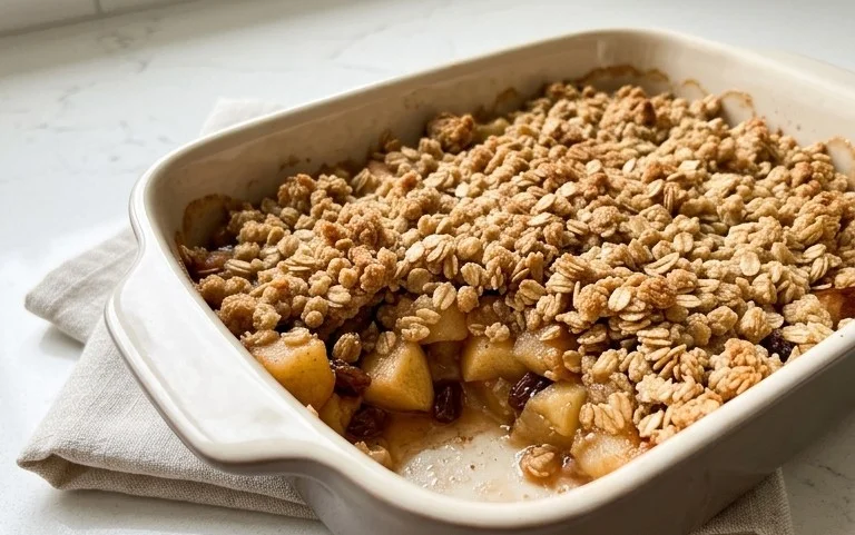 Healthy Breakfast Apple Crum extractble