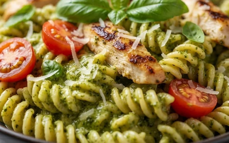 Creamy Chicken Pesto Pasta