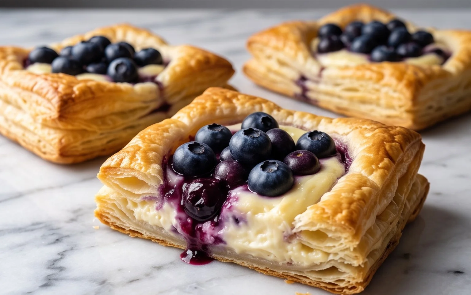 Blueberry Cream Cheese Puff Pastry