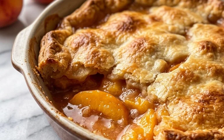 The Easiest Southern Peach Cobbler