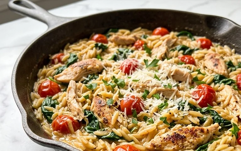 Chicken Orzo (30-Minutes, One-Pan)