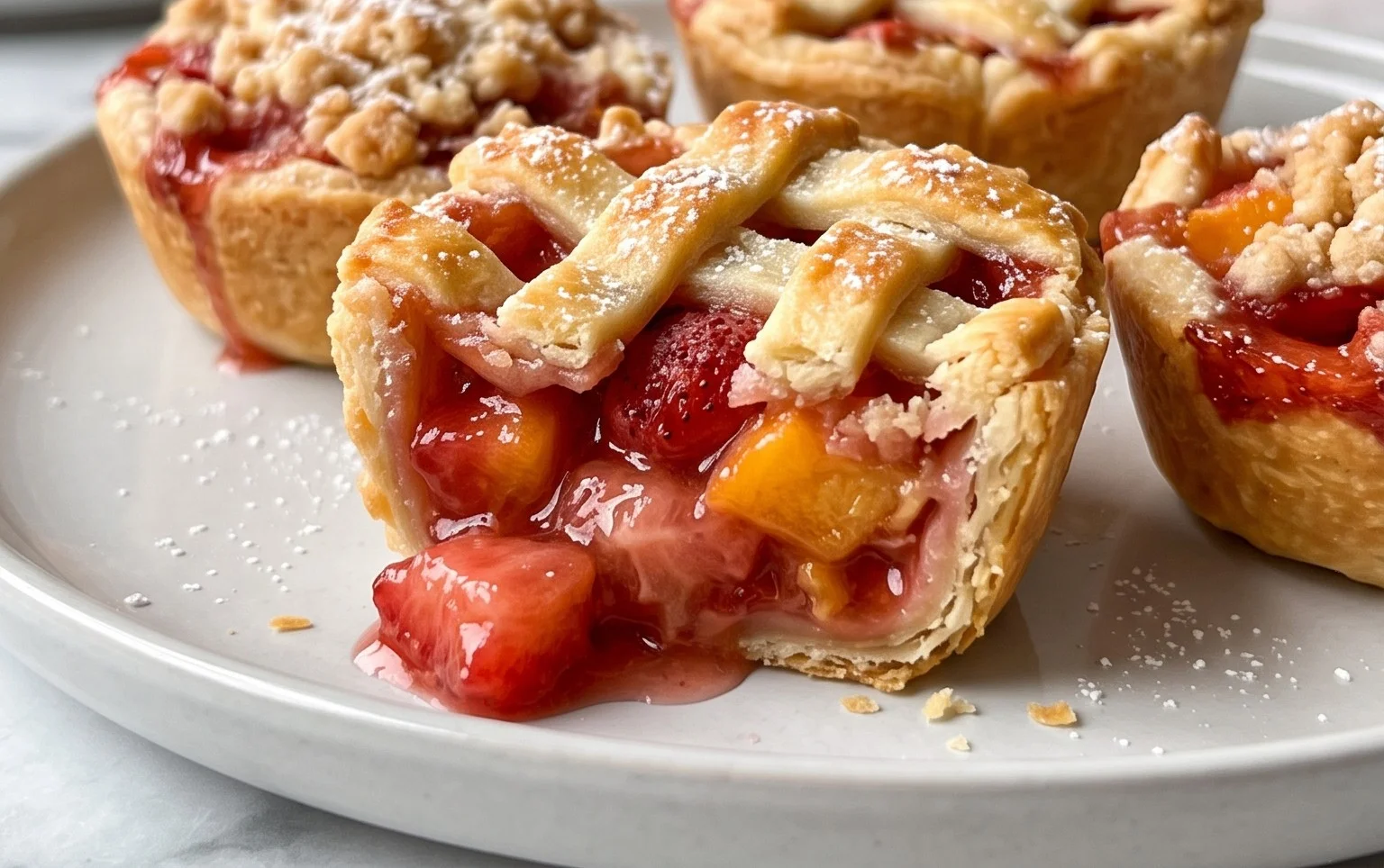 Strawberry Peach Pie Bites
