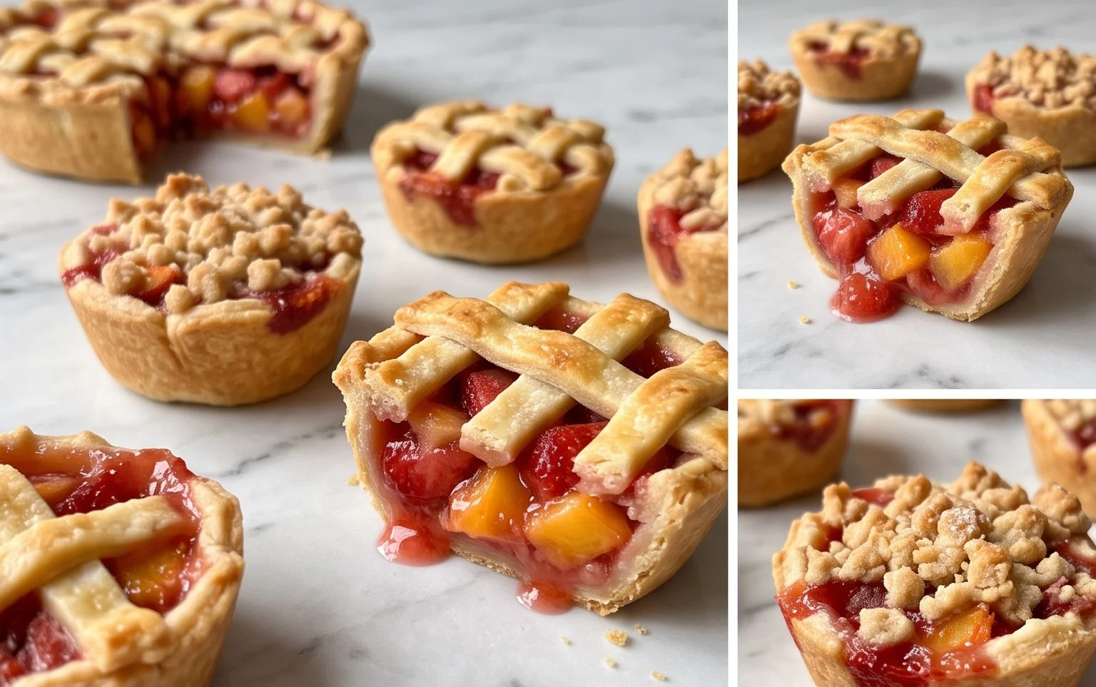 Strawberry Peach Pie Bites