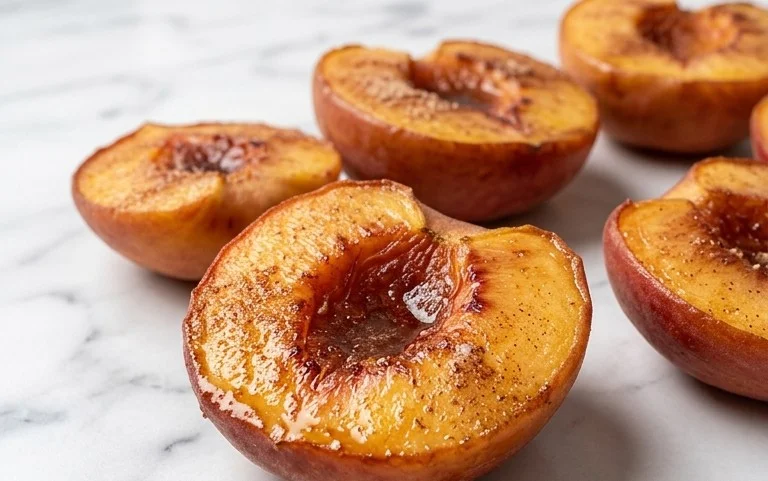 Cinnamon Sugar Baked Peaches