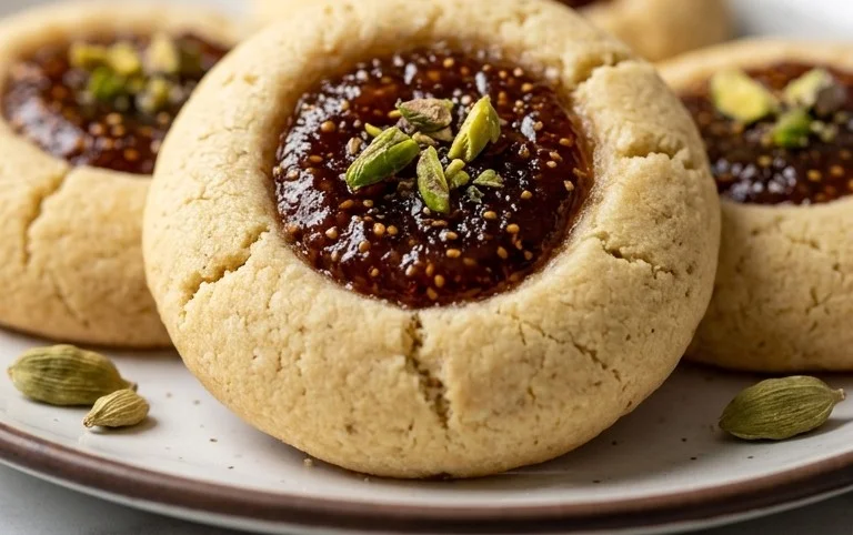 Cardamom Fig Thumbprint Cookies