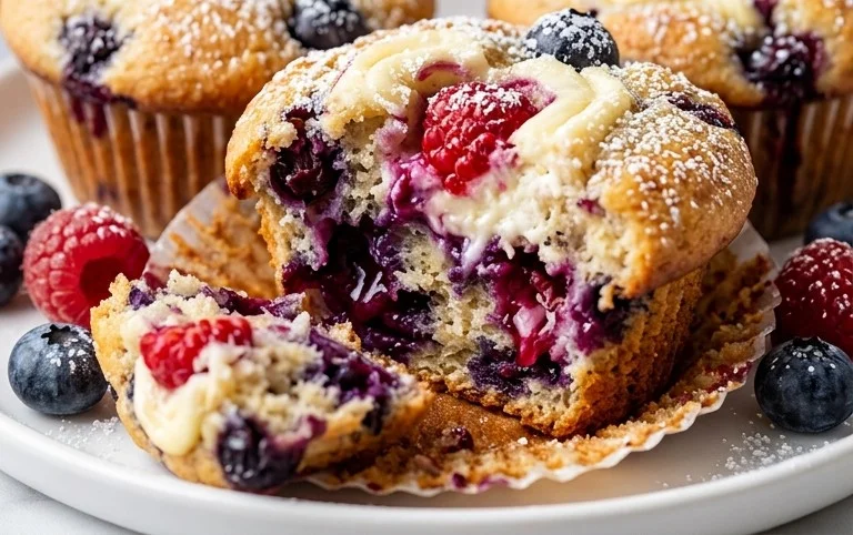 Berry Cream Cheese Muffins