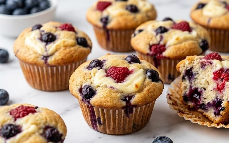Berry Cream Cheese Muffins