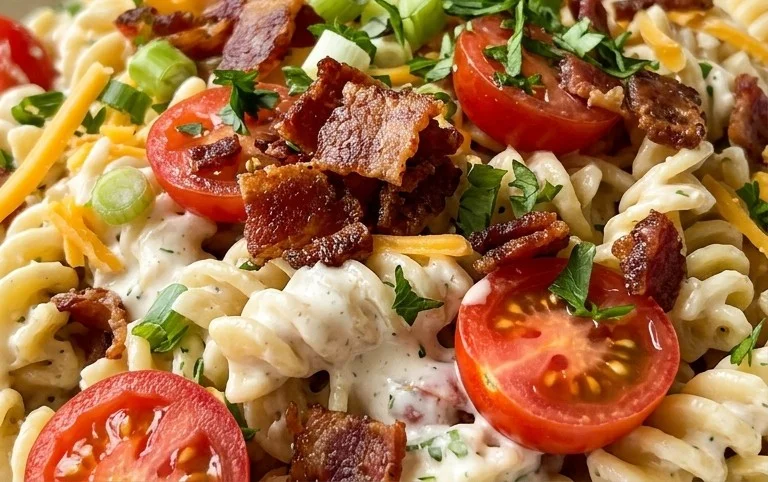 Beef Bacon Ranch Pasta Salad