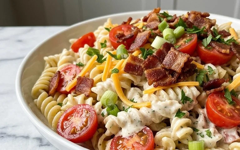 Beef Bacon Ranch Pasta Salad