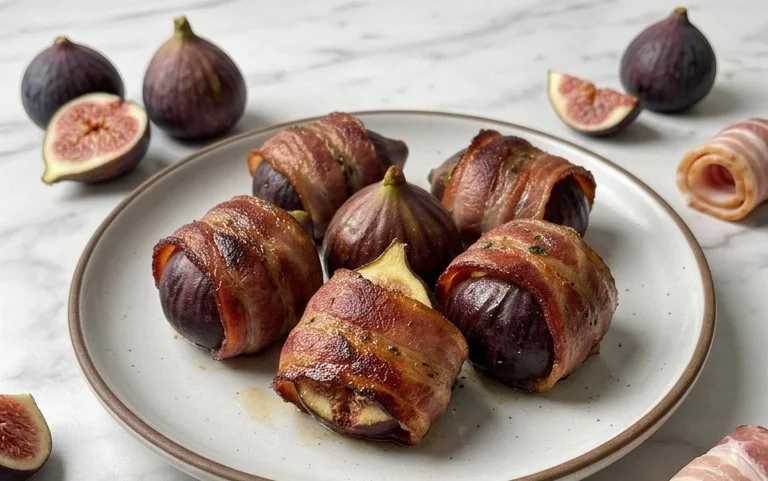 Beef Bacon Wrapped Stuffed Figs