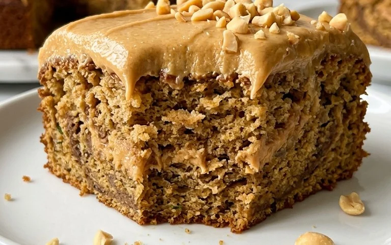 Moist Peanut Butter Zucchini Cake Recipe