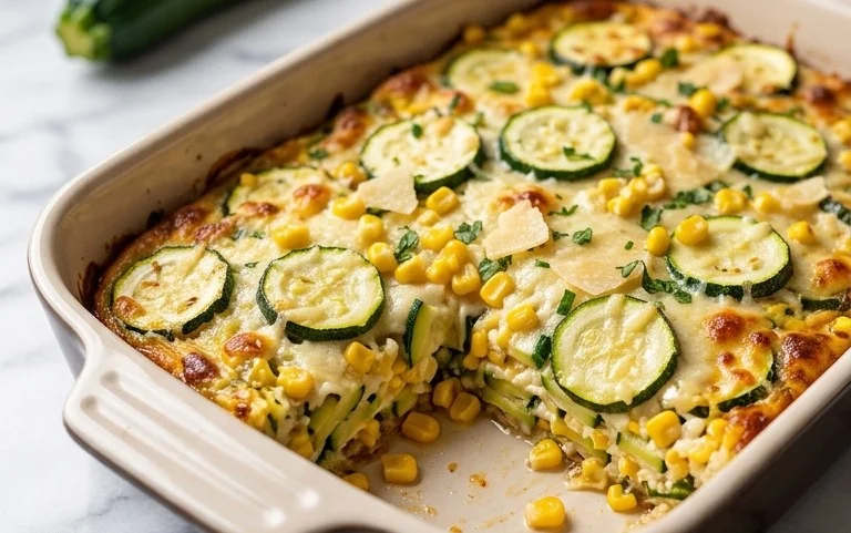 Zucchini Corn Parmesan Bake Recipe